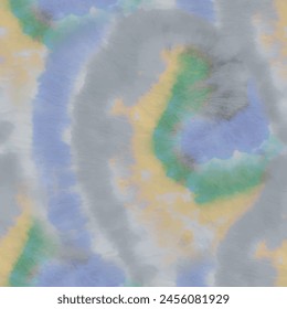 Tye Die Yellow Boho. Gray Shirt Watercolor. Vector White Grunge. Seamless Grunge Batik. Vector Blue Print. Brush Yellow Background. Japanese Stripe Texture. Blue Tie Dye Swirl. Tye Stripe Pattern.