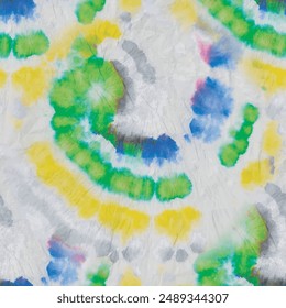 Tye Die Yellow Boho. Vector Grey Print. Gray Shirt Watercolor. Die Endless Shibori. Green Vector Background. Yellow Brush Grunge. Grey Tie Dye Swirl. Seamless Spiral Texture. Seamless Grunge Shirt.