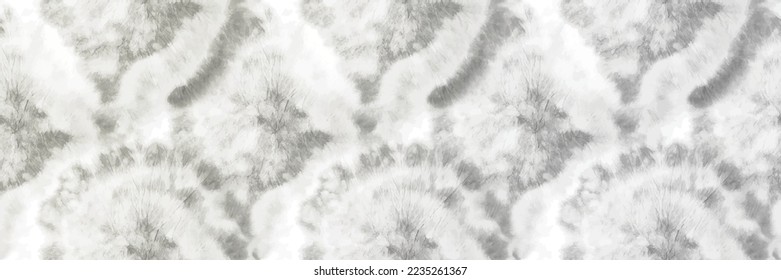 Tye Dye Gray Vector. White Spiral Swirl. White Pale Tie Dye. Spiral Cool Ice. Gray Swirl Seamless Brush. Gray Spiral Brush Nature. Light Round Ornament. Vector Soft Print. Endless Repeat Texture.