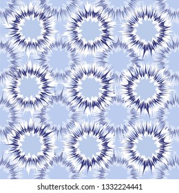 Tye Dye Indigo Seamless Vector Pattern