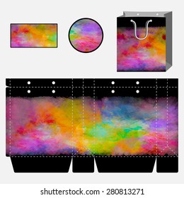 Tye Dye Set Shopping Bag Template