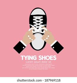 Tying Shoes Vector Illustration svg