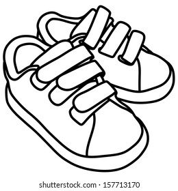 Tying Sports Shoes Baby Child Stock Vector (Royalty Free) 157713170 ...