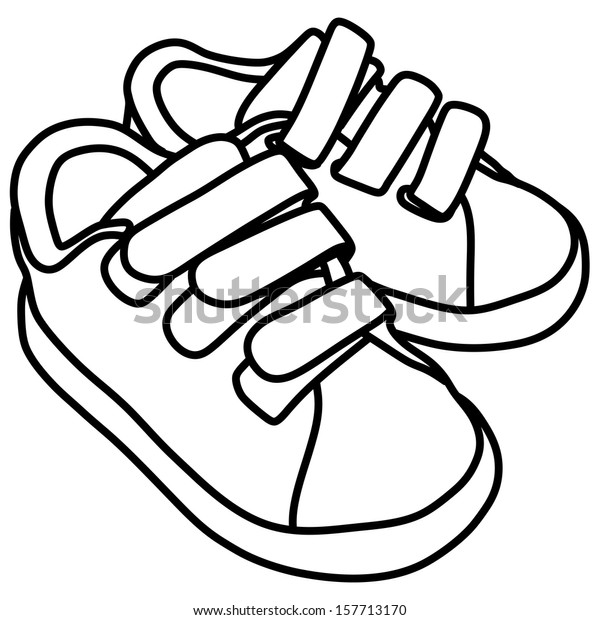 Tying Sports Shoes Baby Child Stock Vector (Royalty Free) 157713170