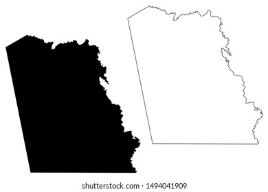 Tyler County, Texas (Counties in Texas, United States of America,USA, U.S., US) map vector illustration, scribble sketch Tyler map