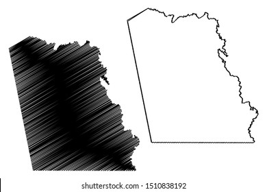 Tyler County, Texas (Counties in Texas, United States of America,USA, U.S., US) map vector illustration, scribble sketch Tyler map