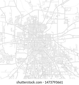 Tyler, Texas, USA, bright outlined vector map with bigger and minor roads and steets created for infographic backgrounds.