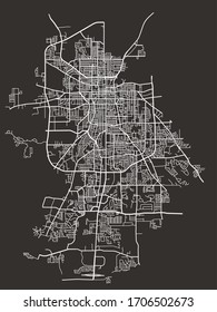 Tyler, Texas, USA map of roads and streets network