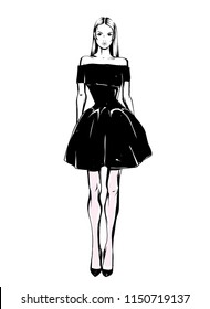tylish appearance. Clothes and accessories. Vector illustration for a postcard or a poster. Fashion and style, vintage and retro.