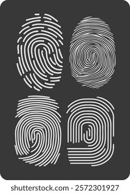 tylized Fingerprint Variations for Biometric and Technology Projects