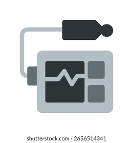 Tympanometer einfache flache Symbolgrafik