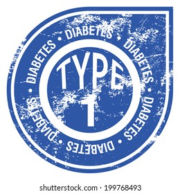 Type 1 Diabetes Rubber Stamp