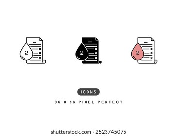 Icono de la diabetes tipo 2. Ilustración gráfica de pictograma de azúcar alta en sangre. Icono de línea simple aislado para infografía, App y Botón de Web.
