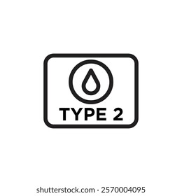 Type 2 diabetes icon Vector flat thin line illustration