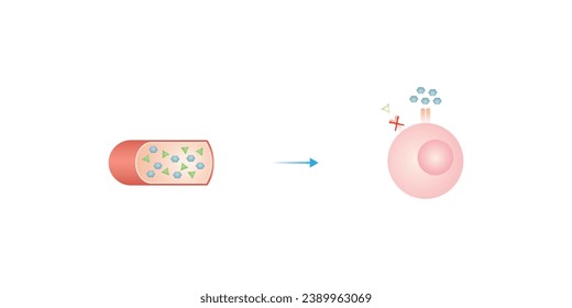 Diseño científico de diabetes tipo 2. Ilustración vectorial.