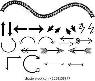 Type Of Arrow Drawing Vector Images