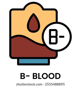 Type B Negative Blood Bag for Medical Element Design