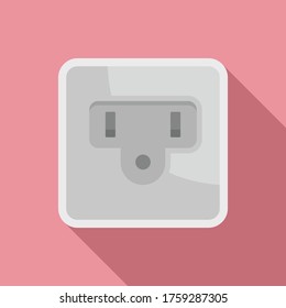 Type B power socket icon. Flat illustration of type B power socket vector icon for web design