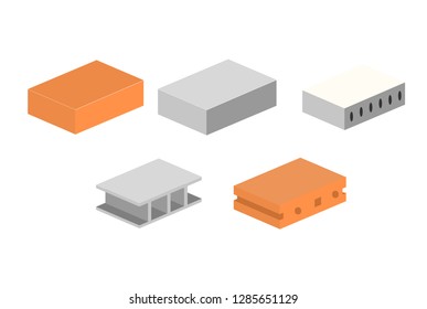 type of brick block white red concrete construction material for building house