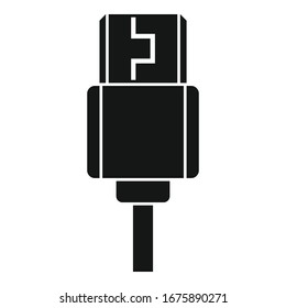 Type c cable icon. Simple illustration of type c cable vector icon for web design isolated on white background