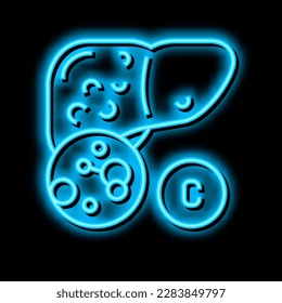 type c hepatitis neon light sign vector. type c hepatitis illustration