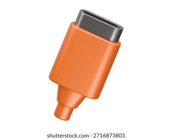 tipo C icono 3d ilustración render