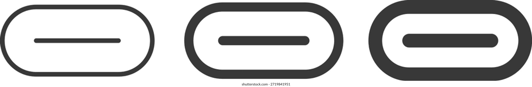 Icono de tipo c. Símbolos del conector USB-C. Diseño gráfico de bus serie universal. Compatibilidad de hardware y señales de carga. iconos de conectividad y transferencia de datos
