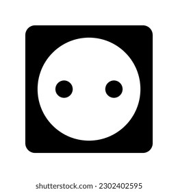 Type C socket icon. Power supply. Vector.