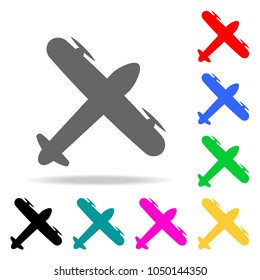 type of cargo plane from above icon. Elements of Airport multi colored icons. Premium quality graphic design icon. Simple icon for websites, web design, mobile app, info graphics on white background