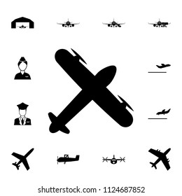 type of cargo plane from above icon. Detailed set of Airport icons. Premium quality graphic design sign. One of the collection icons for websites, web design, mobile app on white background