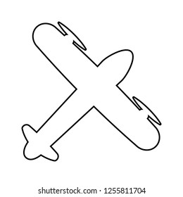 type of cargo plane from above icon. Element of cyber security for mobile concept and web apps icon. Thin line icon for website design and development, app development