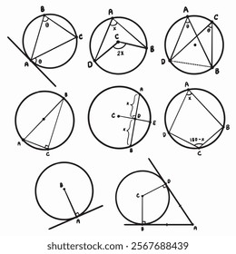 Type of circle theorems math handwritten