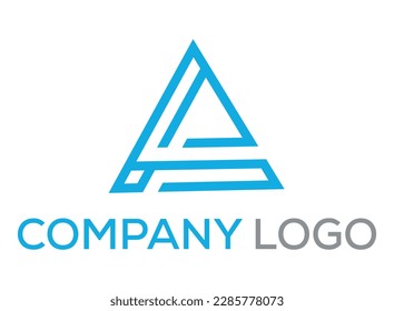 A type company logo design, beautiful company logo art vector, logo free download,