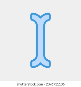 Type Cursor Icon Vector Illustration In Blue Style, Use For Website Mobile App Presentation