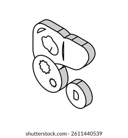 type d hepatitis isometric icon vector. type d hepatitis sign. isolated symbol illustration