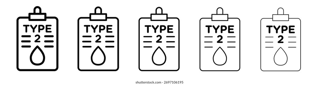 Tipo diseño del icono de la diabetes, logotipo, App, UI. Ilustración vectorial, EPS