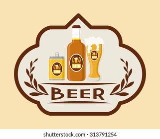 type of drink and his respective container concept, vector illustration 10 eps graphic. 