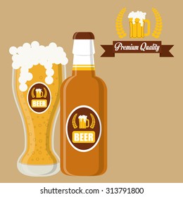 type of drink and his respective container concept, vector illustration 10 eps graphic. 