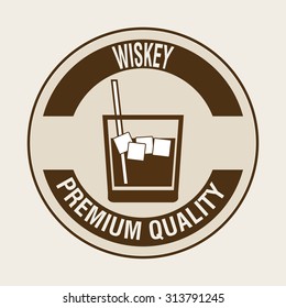 type of drink and his respective glass concept, vector illustration 10 eps graphic. 