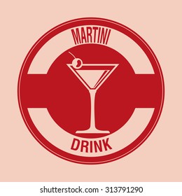 type of drink and his respective glass concept, vector illustration 10 eps graphic. 
