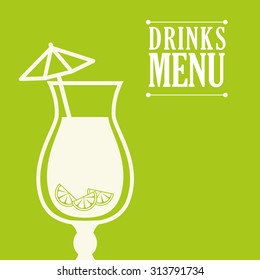 type of drink and his respective glass concept, vector illustration 10 eps graphic. 