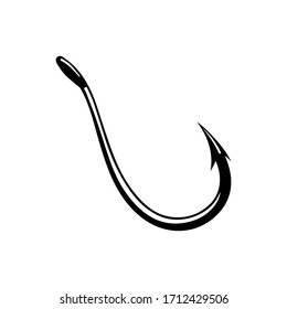 Type of fish hook icon, simple style.