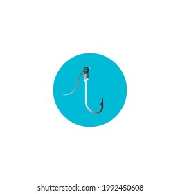Type of fish hook icon. Simple illustration of type of fish hook vector icon for web design isolated on white background
