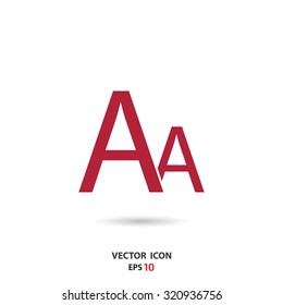 Type font icon for web and mobile