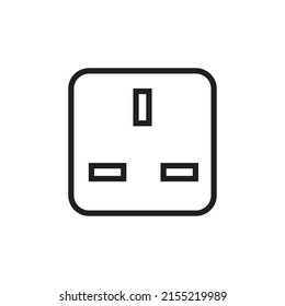 Type G power socket icon design vector illustration