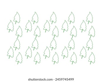 ​Different type Green leaf icon set. leaf icon on an isolated background.