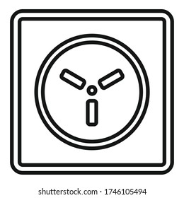 Type h power socket icon. Outline type h power socket vector icon for web design isolated on white background