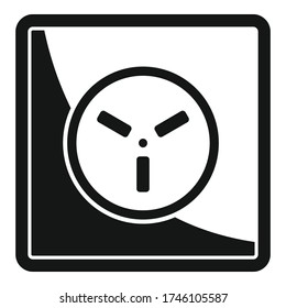 Type h power socket icon. Simple illustration of type h power socket vector icon for web design isolated on white background