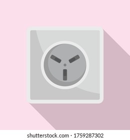 Type H power socket icon. Flat illustration of type H power socket vector icon for web design