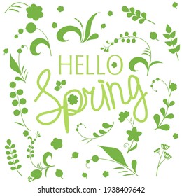 Type hello spring and hohloma ornament